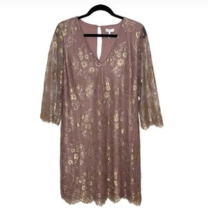 GENTLE Fawn G X F Collection Rose Gold Lace Dress